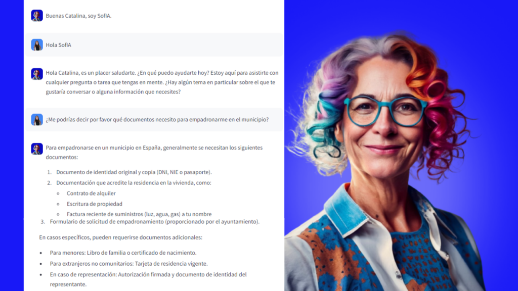 ejemplo de como funciona SofIA en el sector público
